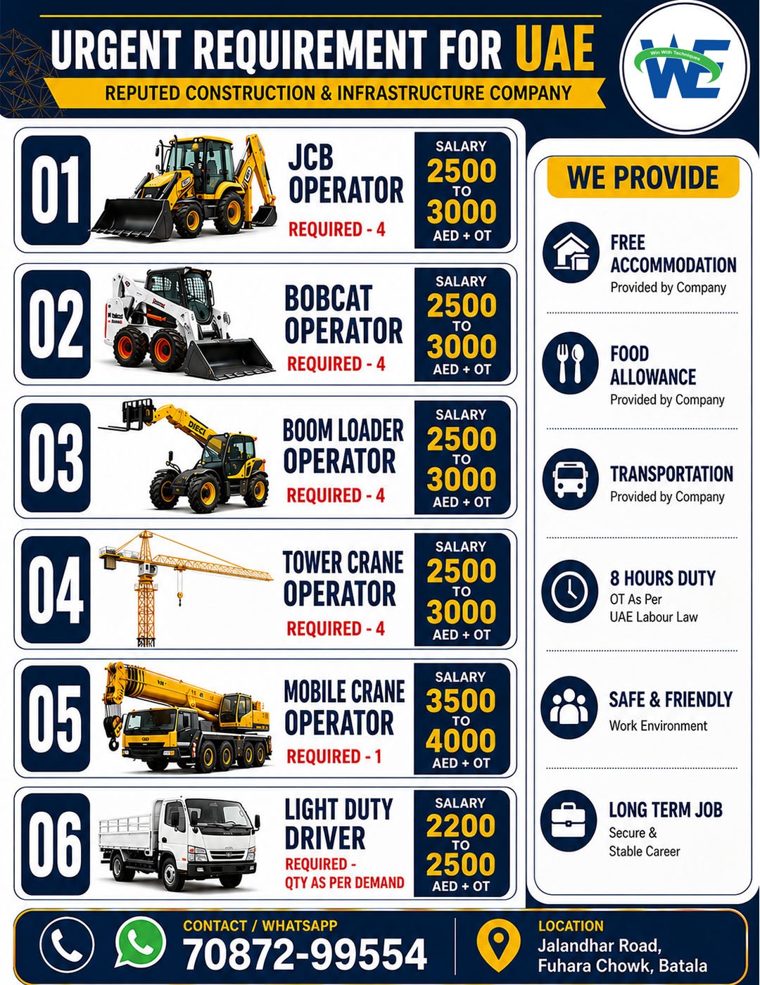 UAE Operator Jobs